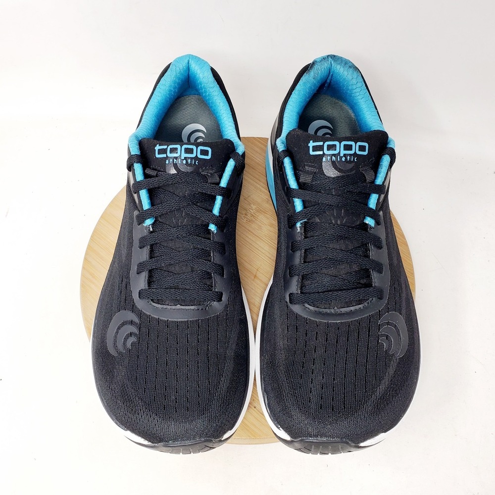 Topo Running Shoes Womens 9.5 Black Lace Up Athletic Ultrafly 3 Sneaker - Picture 4 of 14